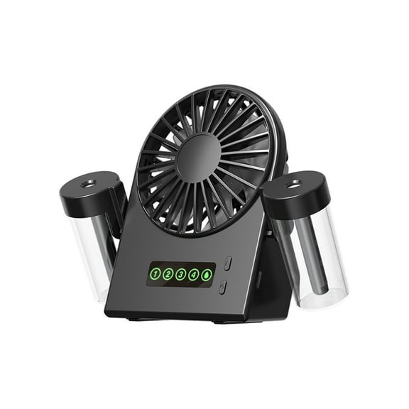 Rechargeable Handheld Mist Fan with 4 Speed Settings, Portable Personal Cooler with Spray & Humidification for Outdoor, Travel, and Office Use