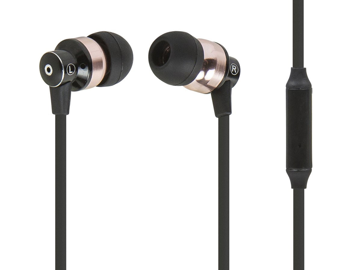 Metal Earphones fit In Ear Noise Isolating cancelling Bronze with mic cheap 
