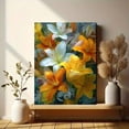 thumbnail image 6 of Yellow Alstroemeria Lily Canvas Print Entryway Home Decor, 6 of 8