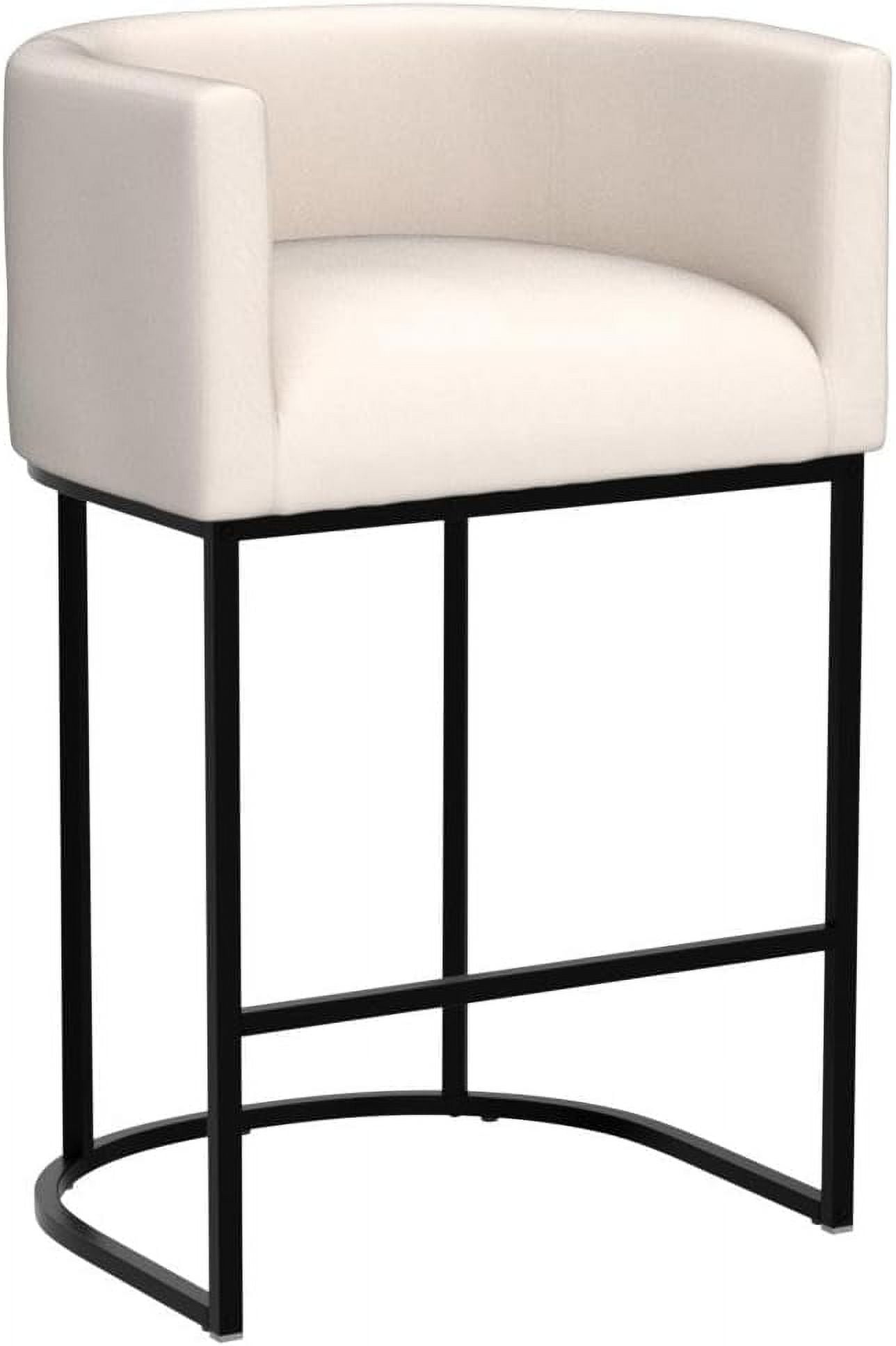Dycanpo 27" H Modern Bar Stools Set of 4 with Back and Arms, for Home Kitchen, Beige