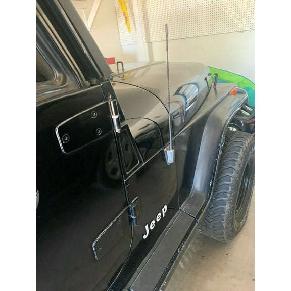 16" inch Antenna Black Mast Rod AM/FM for JEEP WRANGLER 1987-2006 JEEP TJ 1997-2006