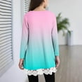 thumbnail image 5 of NAISIBABY Girls Tie-Dye T Shirts, Crewneck Long Sleeve Casual Fashion Kids Fall Clothes Tops Mint Green 6T, 5 of 6