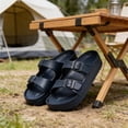 thumbnail image 5 of Litfun Slide Sandals for Women Thick Soles Summer Beach Sandals with Arch Support Platform Sandals with Adjustable Buckle, Navy, 5 of 6