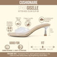 thumbnail image 3 of Cushionaire Giselle Clear Kitten Heels for Women, Comfortable and Stylish Low Heeled Mules Dressy Slip-On Design, 3 of 27