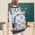 thumbnail image 7 of FORMRS Unisex School Backpack 17" Student Travel Bag with Laptop Compartment, Blueberry Pancake Pattern, 7 of 7