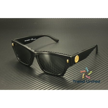 Tory Burch TY 7169U Plastic Womens Rectangle Sunglasses Black 52mm Adult
