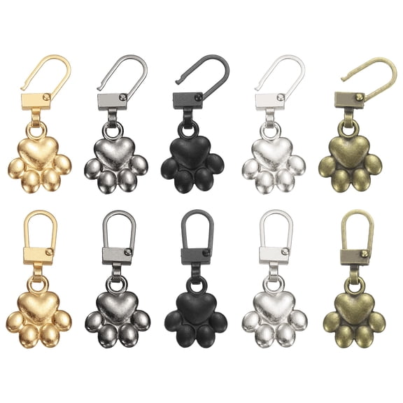 2Set Zipper Pull Replacement, Footprint Detachable Tiny Zipper Slider, 5 Color