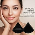 thumbnail image 4 of Triangle Powder Puff, Soft Plush Velour Cosmetic Sponge, Black, 4 of 8