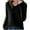 Black, variant on Admvng Sweaters for Women Solid Color Long Sleeved V-neck Knitted Sweater Thin Cardigan Sweater Top, Size S-2XL
