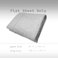 thumbnail image 2 of Pure Era  King Size Flat Sheet/Top Sheet ONLY 100% Jersey CottonSuper Soft Breathable(1-Pack,Heathered Grey), 2 of 6