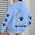 thumbnail image 2 of Arlun Funny Graphic Hoodies for Women Oversized Long Sleeve Letter Printed Drawstring Hooded Sweatshirts Fashion Soft Comfortable Loungewear Streetwear Pullover Tops Light Blue XXL, 2 of 6