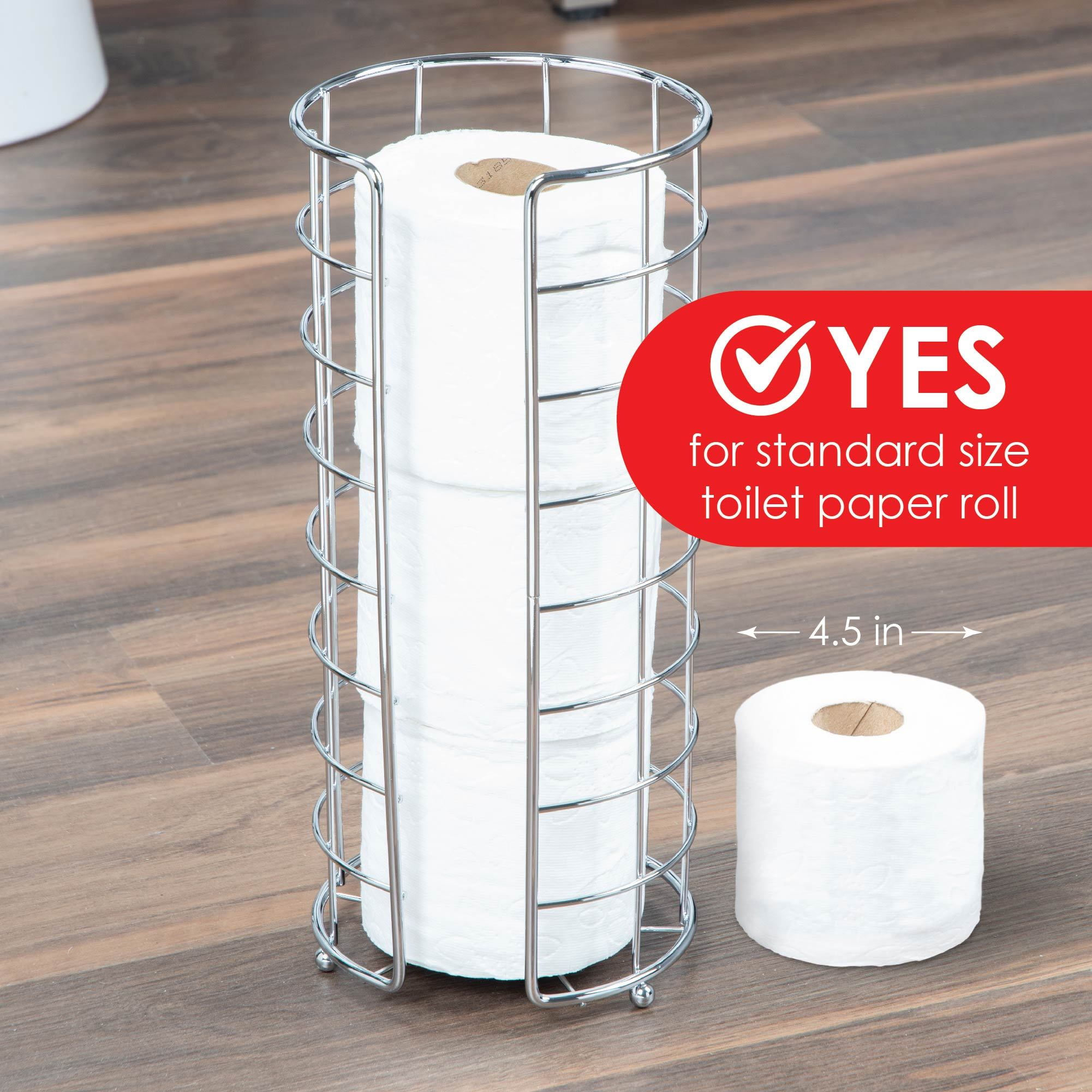 Valsan 53505 Essentials 25 Free Standing Toilet Paper Holder With