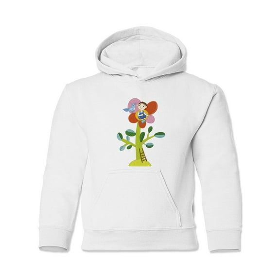 Boy On The Top Of A Flower Hoodie Juniors -Image by Shutterstock,  Large