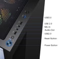 thumbnail image 4 of AIGAMEPC Gaming PC Desktop Computer,AMD R3 3200G, 16GB DDR4,512GB M.2 SSD, BX3 550W 80PLUS Bronze PSU, WiFi 5, RGB Fan x5, Windows 11 Home, Black, 4 of 8