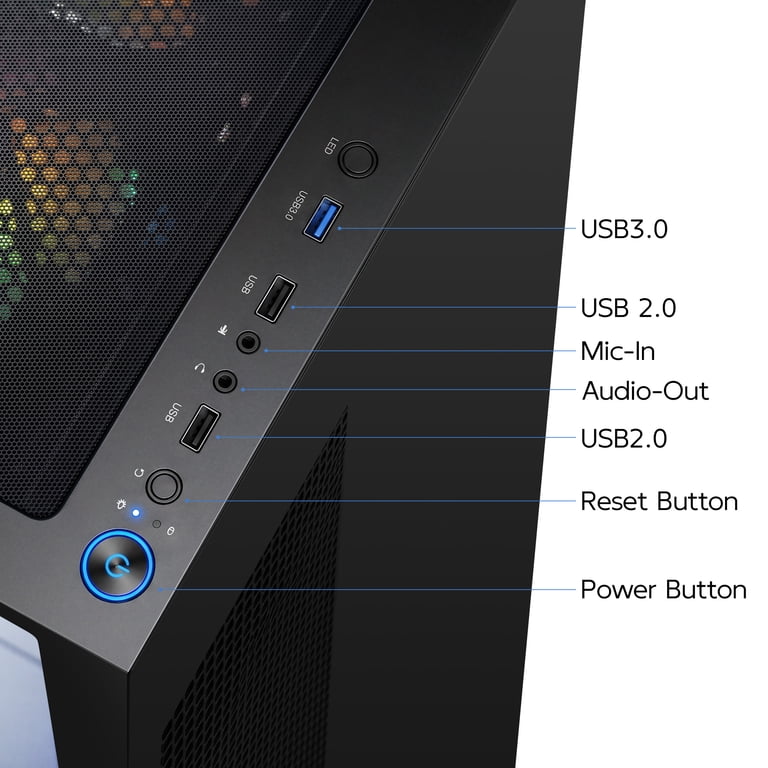 Budget Gaming PC Computers Desktop, Intel Core i7 up to 4.0GHz