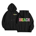 thumbnail image 6 of SIYUDAN Hoodies for Women Long Sleeve Hoodie Lightweight Pullover for Women Oversized Sweatshirt for WomenKhaki Plain Sweatshirt Fall Fashion Streetwear Clothes, 6 of 6
