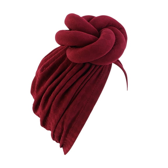 Prolriy Turbans for Women, Women Head Scarf Hat Cap Hair Scarf Turban Head Wrap Turban Hats Headwear Head Wraps Hats for Women Wine One Size