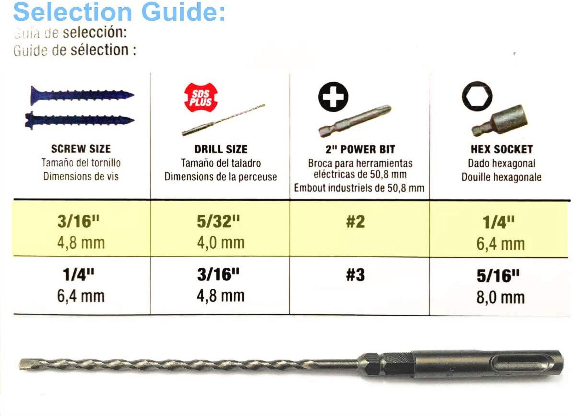 12pcs 5/32" x 7" with 1/4" SDS Plus Hex Rotary Hammer Drill Bits for Concrete Screw, Rotary Drill Bit 5/32, Sds Plus Bits