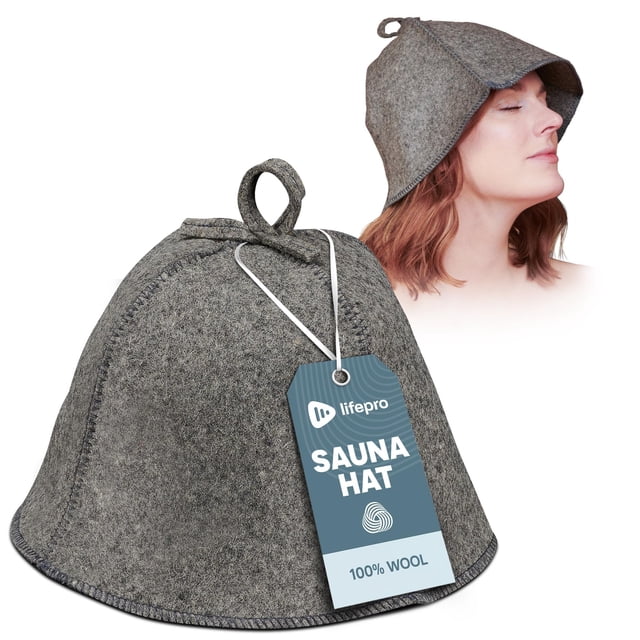 Gorro de sauna LifePro de lana tradicional rusa para hombre y mujer