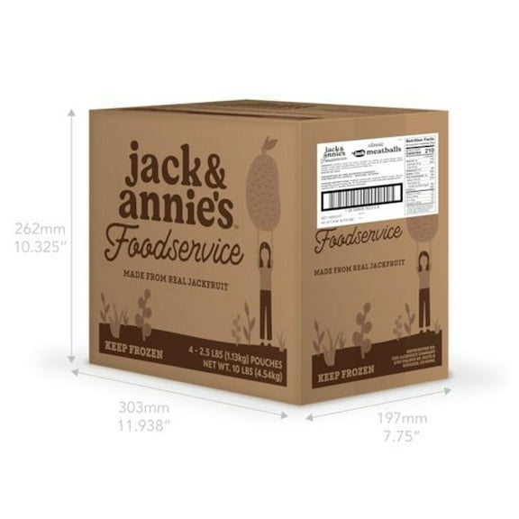 Jack and Annies Jackfruit Meatball, 2.5 Pound -- 4 per case.
