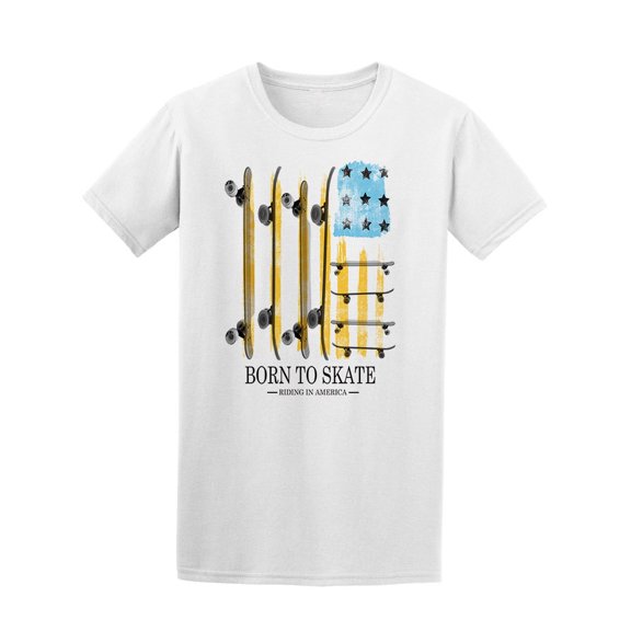 Skateboard Born To Skate Graphic Tee Men's -Image by Shutterstock