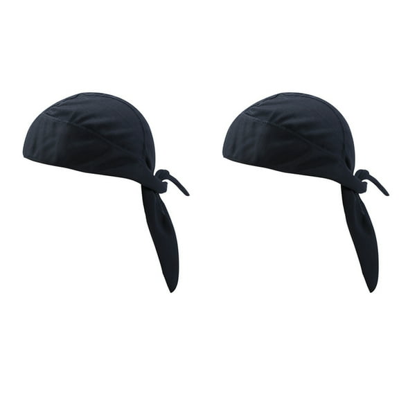 2X Quick Dry Head Scarf Pure Cycling Cap Summer Men Running Riding Bandana Headscarf Pirate Hat Hood Headband Black