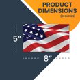 thumbnail image 2 of Magnet Me Up Waving American Flag Vinyl Automotive Magnet Decal, 5x8 In, Red, White, Blue, 2 of 7