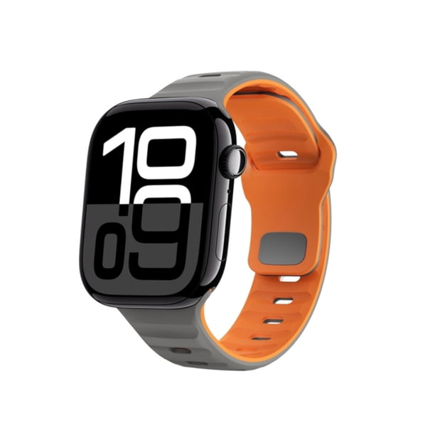 Correa de Silicona Deportiva para Apple Watch, Compatible con Todas las Series, Bicolor