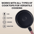 thumbnail image 4 of Brabantia Tasty+ 9.5" Sauté Pan with Lid, Nonstick Ceramic Coating, 2.5 Qt. Deep Skillet for Healthy Cooking, Even Heating, Easy Clean with Stay-Cool Handle for All Stovetop Safe, 4 of 5