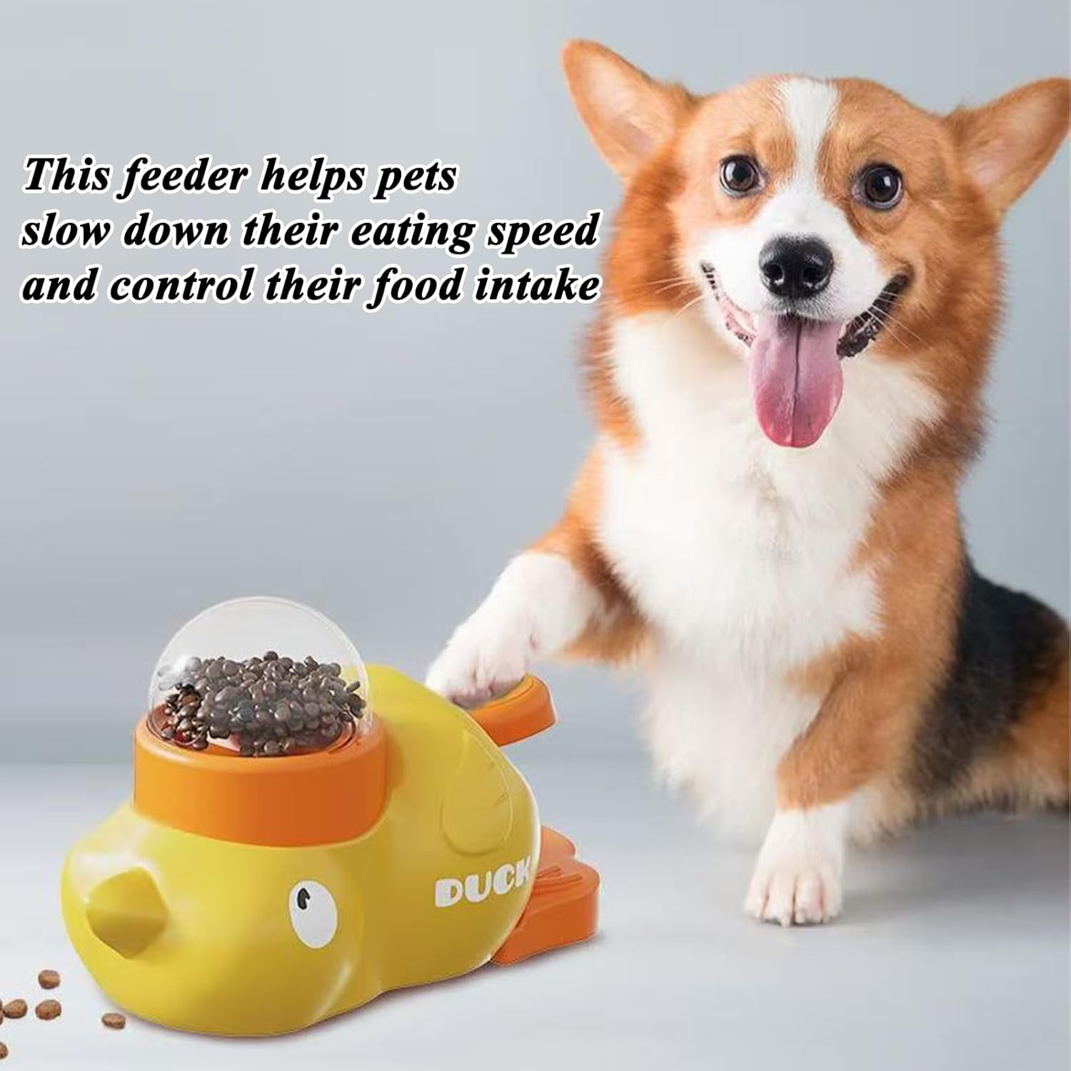 Cat Treat Slot Machine, Cat Slot Machine Treat Dispenser, Interactive Duck Frenchie Toy, Cats Puzzle Treat Dispenser, Duck Feeder Puzzle Toy for Dogs & Cats, Interactive Slow Feeder Toy