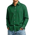 thumbnail image 3 of Mfakffe Mens Dress Shirts Long Sleeve Button Down Plaid Shirts Business Casual Tops with Pocket, 3 of 5