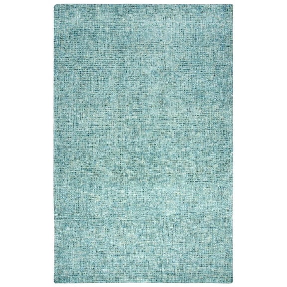 Alora Decor Storm 5' x 8' Tweed Teal/Beige Hand-Tufted Area Rug