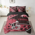 thumbnail image 2 of Manfei Rugby City Twin Bedding Sets 7pcs,Sports Theme Bedding Comforter Set 7pcs,Atlanta Sheet Sets For Boys,Ultra Soft Bedroom Decor Reversible, 2 of 7