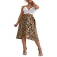 thumbnail image 1 of Jupe Midi Fendue à Volants avec Nœud devant Imprimé Floral Boho pour Femmes Noir TG, 1 of 6