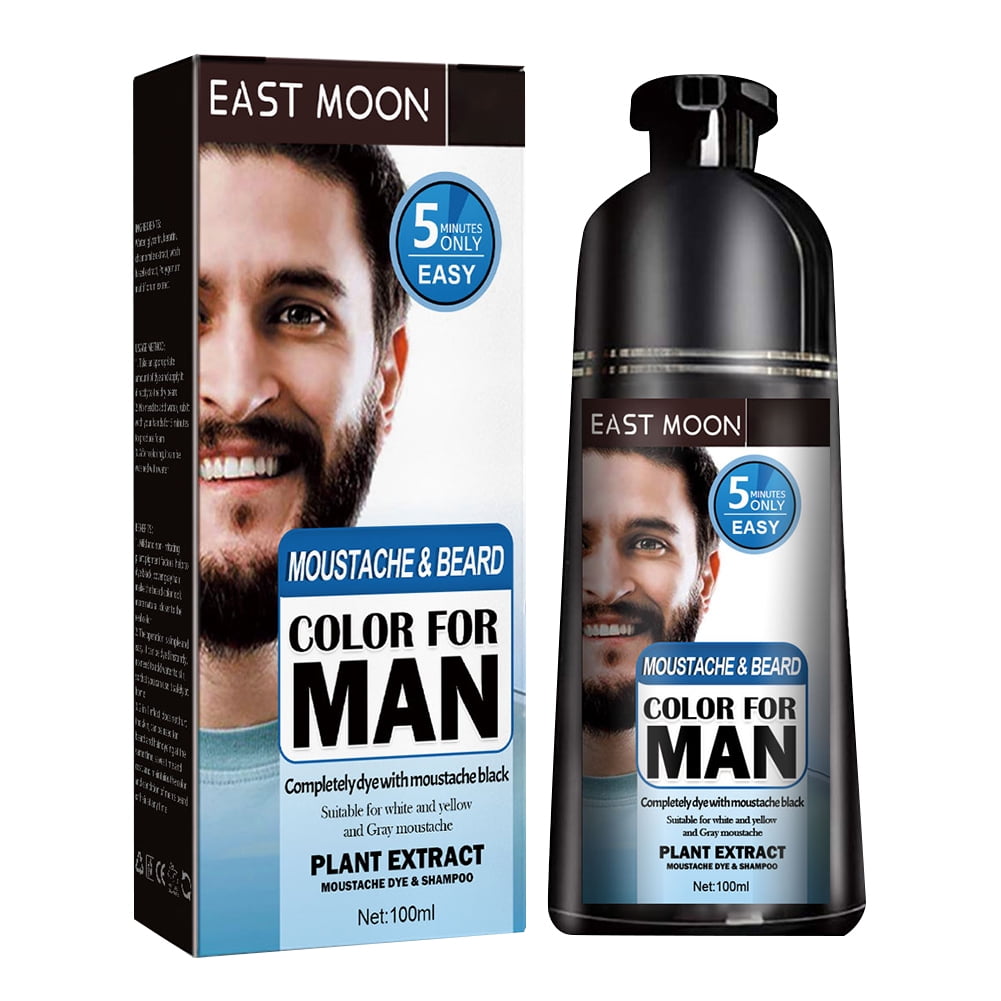 EDFRWWS Beard Dye Cream Men Mustache Cream Natural Black Dye Shampoo Beard Care - Walmart.com