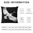 thumbnail image 5 of Orinice Flax Throw Pillow Cover Watercolor Bird Japanese Crane Asian Stork Animal Asia Black  Pillowcase Home Decor Square Cotton Linen Pillow Case Cushion Cover White, 5 of 5