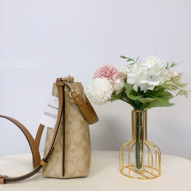 Coach CA582 Mollie Bucket Bag 22 In Signature Canvas IN Lt Khaki