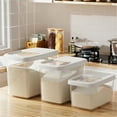 thumbnail image 6 of Hecteas Food Storage - Storage Equipment - Rice Storage Box Rice Dispenser Rice Container Grain Storage Tank Grain Dispenser Pet Food Container Kitchen Organizer(1*Bucket - Clear), 6 of 9