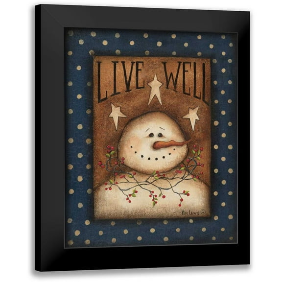 Lewis, Kim 12x14 Black Modern Framed Museum Art Print Titled - Live Well