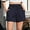 Navy Blue, variant on Fancyglim Women Casual Shorts Summer Elastic High Waist Drawstring Shorts Pants with Pockets Black XL