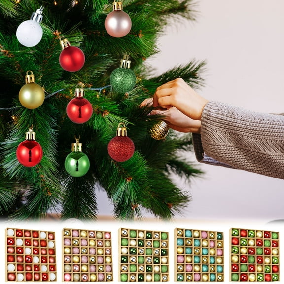 Christmas Ball Ornaments 36 Pcs - Small Shatterproof Christmas Balls, Multi-Styles Decorations Indoor, Premium Holiday Party Hanging Ornaments for Xmas Tree, Wreath, Vines, Multicolor