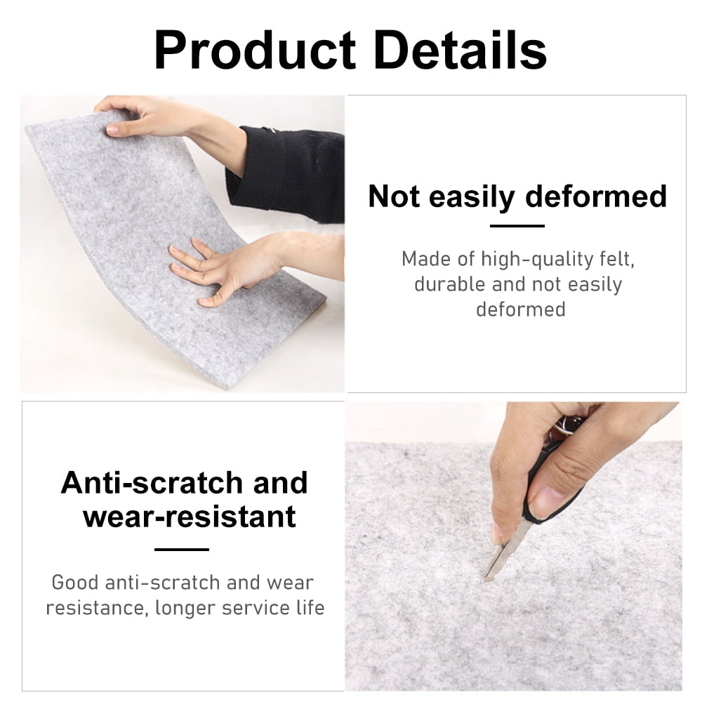 Sound Absorbing Noise Dampening Acoustic Self-adhesive Panel Wall Treatment 15.75" x 23.62" x 0.35", Light Gray Rectangle, 4-pack