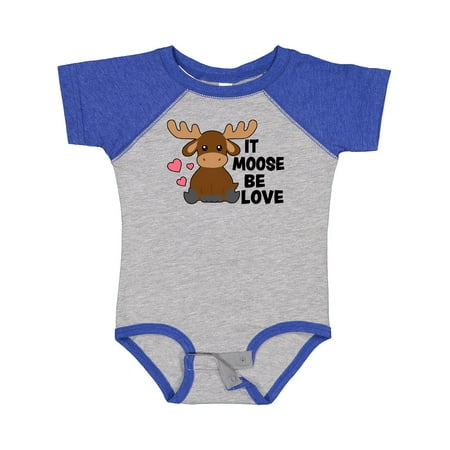 

Inktastic It Moose Be Love with Cute Moose Gift Baby Boy or Baby Girl Bodysuit