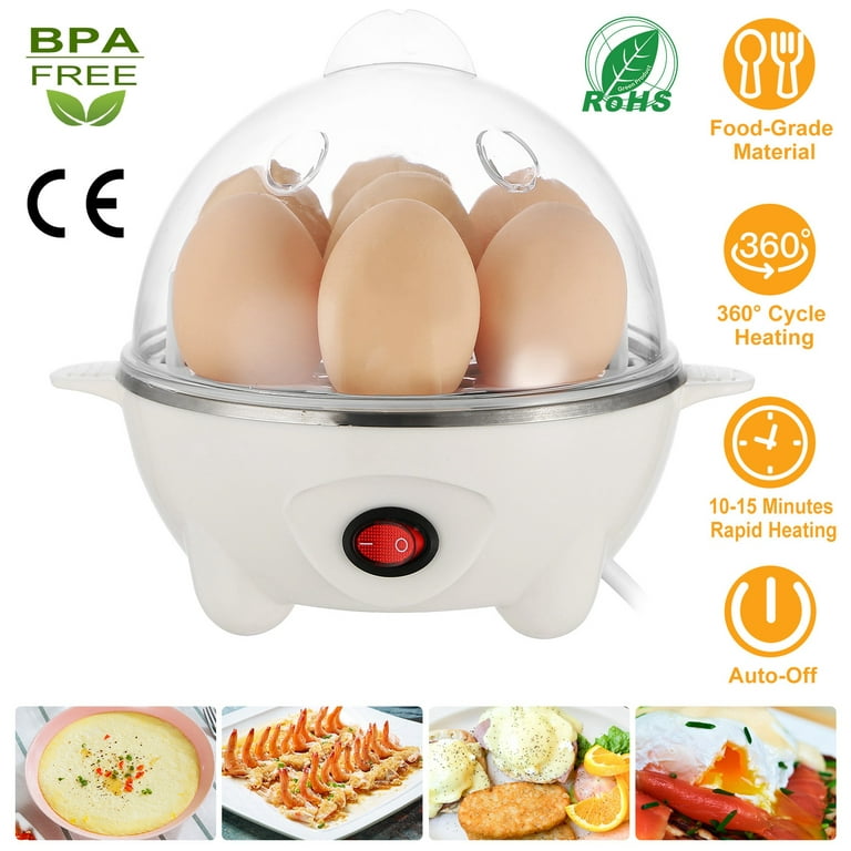 Electric Egg Boiler Steamer 7 Eggs Capacity Breakfast Egg Cooker