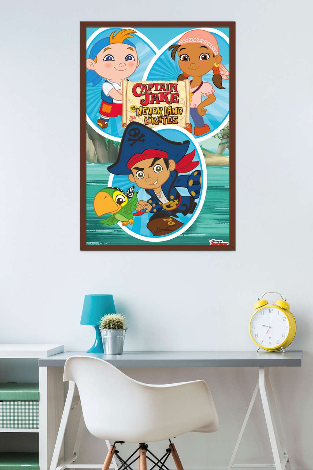 Disney Captain Jake - Group Wall Poster, 22.375" x 34", Framed