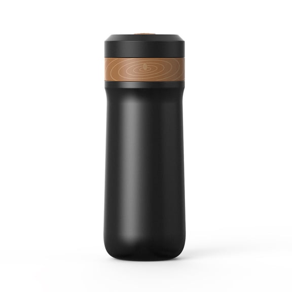 Stainless Steel Insulated Coffee Tumbler with Double-Wall Vacuum, Leakproof Lid, Travel Mug for Hot and Cold Drinks, Car Cup Holder Friendly black
