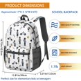 thumbnail image 3 of Police and Officer White Pattern 17" Waterproof Oxford School Backpacks for Teens, S-Shape Padded Straps, for School, Travel, Hiking, Camping, 3 of 5