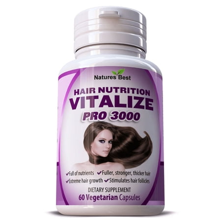 Hair Nutrition Vitalize Boost Vitamins Fast Hair Growth Grow Faster Longer Thicker Fuller 60 Pills