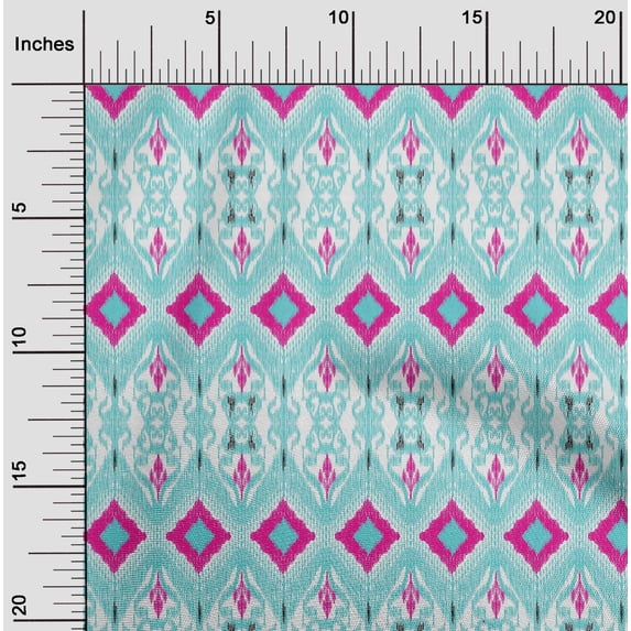 oneOone Cotton Flex Fabric Geometric Ikat Fabric Prints By Yard 40 Inch Wide
