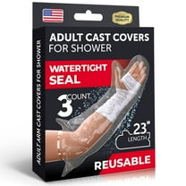 100% Waterproof Cast Cover Arm - [Watertight Seal] - 3pk Reusable Adult Cast Covers for Shower Arm